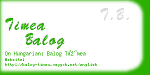 timea balog business card